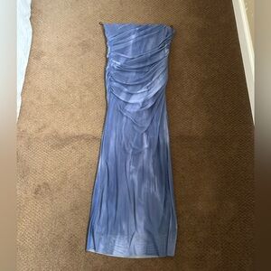 Zara Strapless Tulle Tye-Dye Print Dress